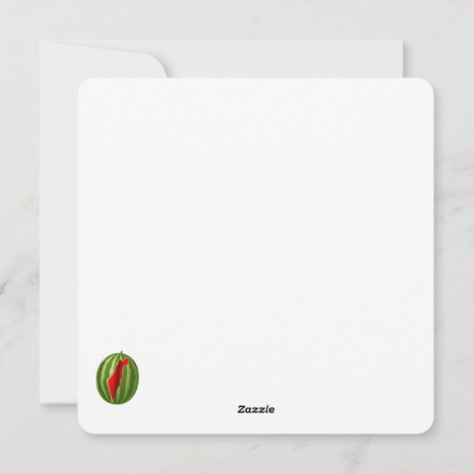 Cartes Pour Fêtes Annuelles Pastèque Palestine - Slice (Dos)