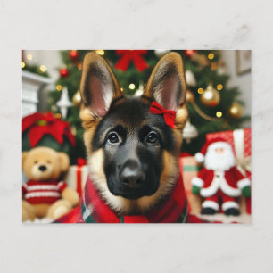 Cartes Pour Fêtes Annuelles Pasteur allemand de Noël mignon