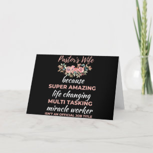 Cartes Pour Fêtes Annuelles Pasteur's Wife Because Super Amazing Life Changing