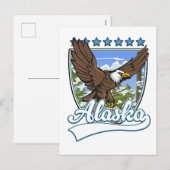 Cartes Pour Fêtes Annuelles Patch de voyage Alaska (Devant / Derrière)