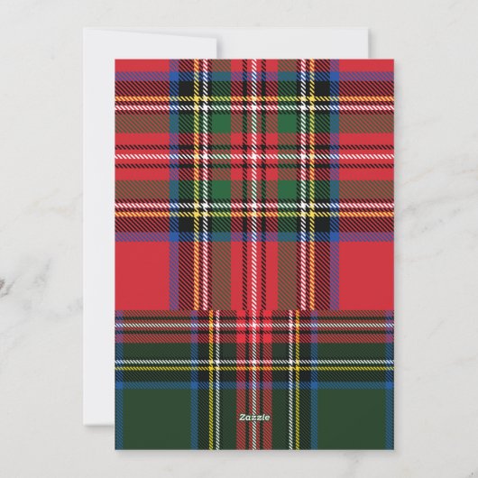 Cartes Pour Fêtes Annuelles Patchwork Plaid Tartan classique Preppy 1 photo (Dos)