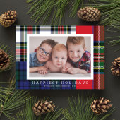 Cartes Pour Fêtes Annuelles Patchwork Plaid Tartan classique Preppy 1 photo