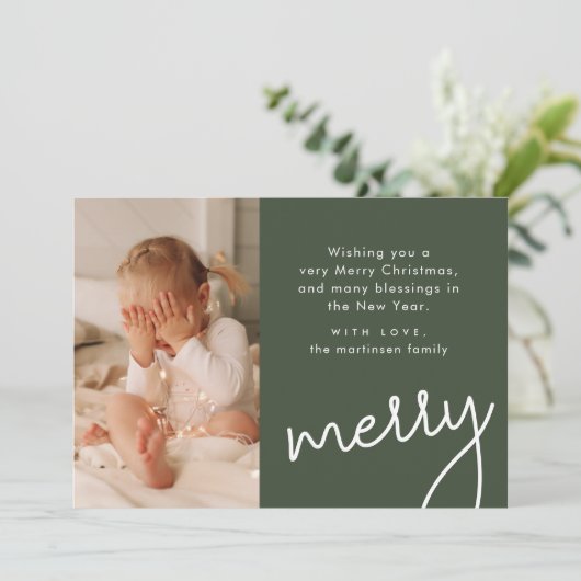 Cartes Pour Fêtes Annuelles Patchwork rustique Joyeux Noël photo (Debout devant)