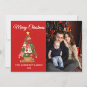 Cartes Pour Fêtes Annuelles Patchwork sapin de Noël Photo (Devant)