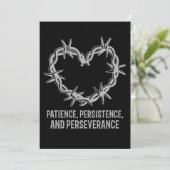 Cartes Pour Fêtes Annuelles Patience, persévérance et persévérance - Sobre (Debout devant)