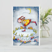 Cartes Pour Fêtes Annuelles Patinage sur glace (Debout devant)