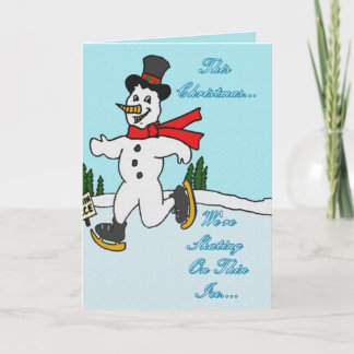 Cartes Pour Fêtes Annuelles Patinage sur glace fine