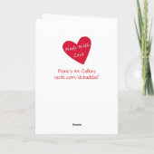 Cartes Pour Fêtes Annuelles Patinage sur glace Saint-Valentin (Dos)