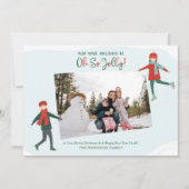 Cartes Pour Fêtes Annuelles Patineuse sur glace en hiver (Devant)