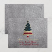 Cartes Pour Fêtes Annuelles Patriotic Christmas  (Devant / Derrière)