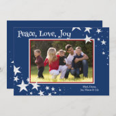 Cartes Pour Fêtes Annuelles Patriotic Holiday Stars Photo (Devant / Derrière)