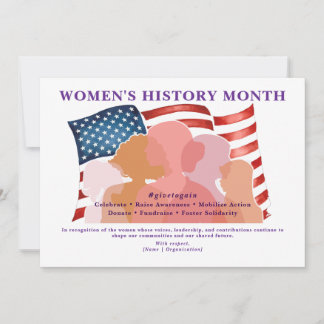 Cartes Pour Fêtes Annuelles Patriotic Women’s History Month Recognition