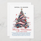 Cartes Pour Fêtes Annuelles Patriotic Xmas Tree ATH1 with origin ed FLAT CARD (Devant / Derrière)