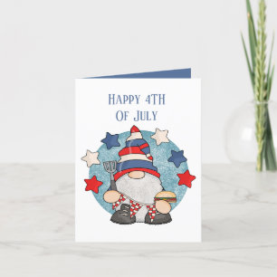 Cartes Pour Fêtes Annuelles Patriotique Juillet 4 ajouter sentiment gnome