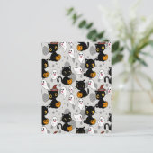 Cartes Pour Fêtes Annuelles Patrouilles éffrayantes du Citrouille fantôme (Debout devant)