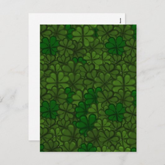 Cartes Pour Fêtes Annuelles Pattern St Patrick (Devant / Derrière)