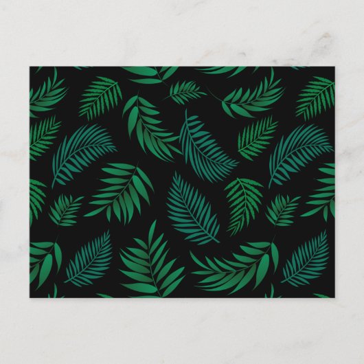 Cartes Pour Fêtes Annuelles Pattern Tropical Leaves (Devant)