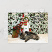 Cartes Pour Fêtes Annuelles Patton's Fun Filled Christmas - Chat / Kitten (Devant / Derrière)