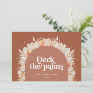 Cartes Pour Fêtes Annuelles Paume bohème séché de Noël Ho