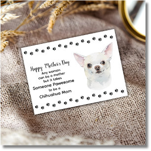 Cartes Pour Fêtes Annuelles Pawesome Meilleur Chihuahua Chien Fête des mères d