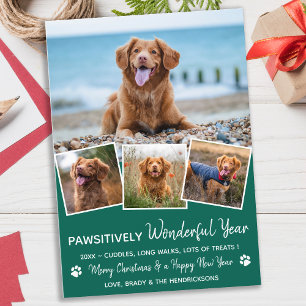 Cartes Pour Fêtes Annuelles Pawsively Pet Année d'examen Chien chiot photo