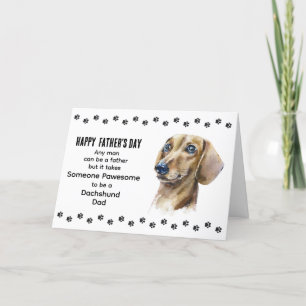 Cartes Pour Fêtes Annuelles Pawsome Best Dachshund Chien Fête des pères papa
