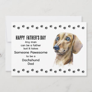 Cartes Pour Fêtes Annuelles Pawsome Best Dachshund Chien Fête des pères papa