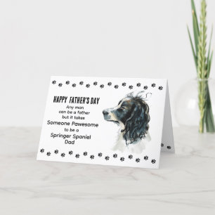 Cartes Pour Fêtes Annuelles Pawsome Best Springer Spaniel Chien Fête des pères