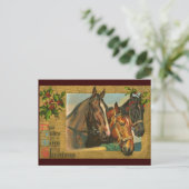 Cartes Pour Fêtes Annuelles Pays à l'ancienne Joyeux Noël (Debout devant)