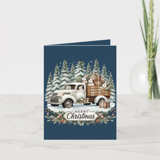 Cartes Pour Fêtes Annuelles Pays camion de Noël ajouter un message (Devant)