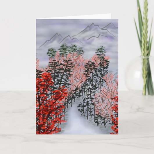 Cartes Pour Fêtes Annuelles Paysage chinois (Devant)