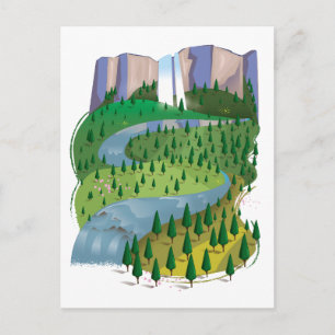 Cartes Pour Fêtes Annuelles Paysage de cascade