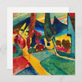 Cartes Pour Fêtes Annuelles Paysage de Kandinsky avec deux peupliers (Devant / Derrière)
