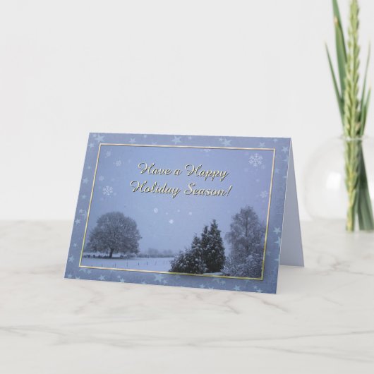 Cartes Pour Fêtes Annuelles Paysage d'hiver (Devant)