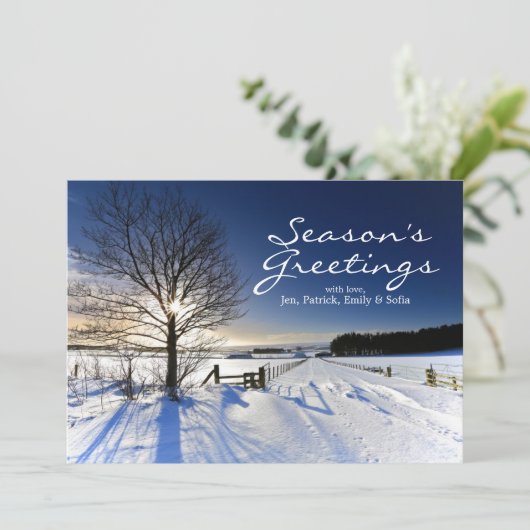 Cartes Pour Fêtes Annuelles Paysage d'hiver (Debout devant)