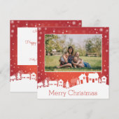 Cartes Pour Fêtes Annuelles Paysage d'hiver (Devant / Derrière)