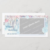 Cartes Pour Fêtes Annuelles Paysage d'hiver enchanté (Devant / Derrière)