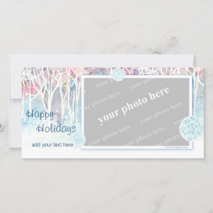 Cartes Pour Fêtes Annuelles Paysage d'hiver enchanté