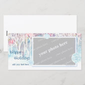 Cartes Pour Fêtes Annuelles Paysage d'hiver merveilleux (Devant / Derrière)