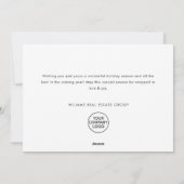 Cartes Pour Fêtes Annuelles Paysage d'hiver Pine de Noël Entreprise (Dos)