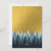 Cartes Pour Fêtes Annuelles Paysage doré d'arbres forestiers Joyeuses Fêtes (Dos)