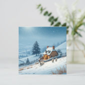 Cartes Pour Fêtes Annuelles Paysage hivernal britannique  (Debout devant)