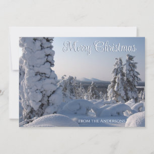 Cartes Pour Fêtes Annuelles Paysage hivernal enneigé Joyeux Noël