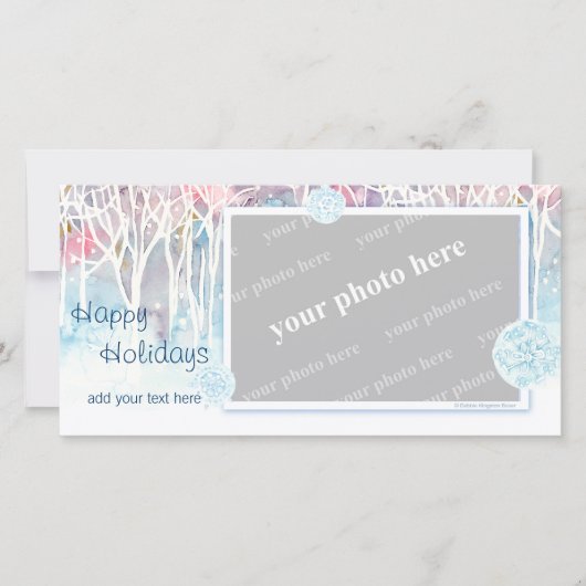 Cartes Pour Fêtes Annuelles Paysage hivernal magique (Devant)