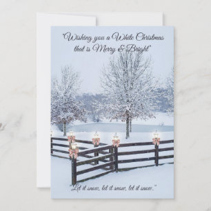 Cartes Pour Fêtes Annuelles Paysage hivernal serein Arbres enneigés