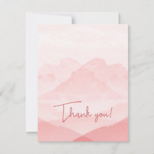 Cartes Pour Fêtes Annuelles Paysage romantique rose sérénité