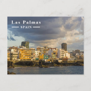 Cartes Pour Fêtes Annuelles Paysage urbain côtier de Las Palmas Espagne