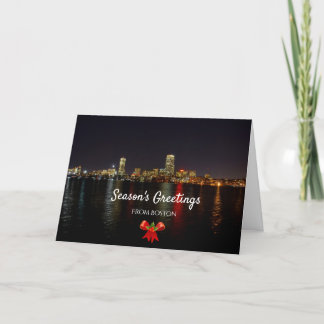 Cartes Pour Fêtes Annuelles Paysage urbain de Boston Massachusetts pour les Fê