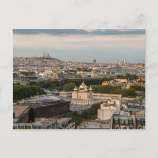 Cartes Pour Fêtes Annuelles Paysage urbain de Paris au soir