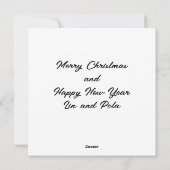 Cartes Pour Fêtes Annuelles Paysage urbain rétro d'hiver (Dos)